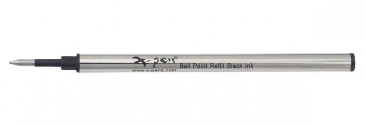 Metal roller refill, black ink ,metal case 1 pack (10 pcs) - German tip, German ink